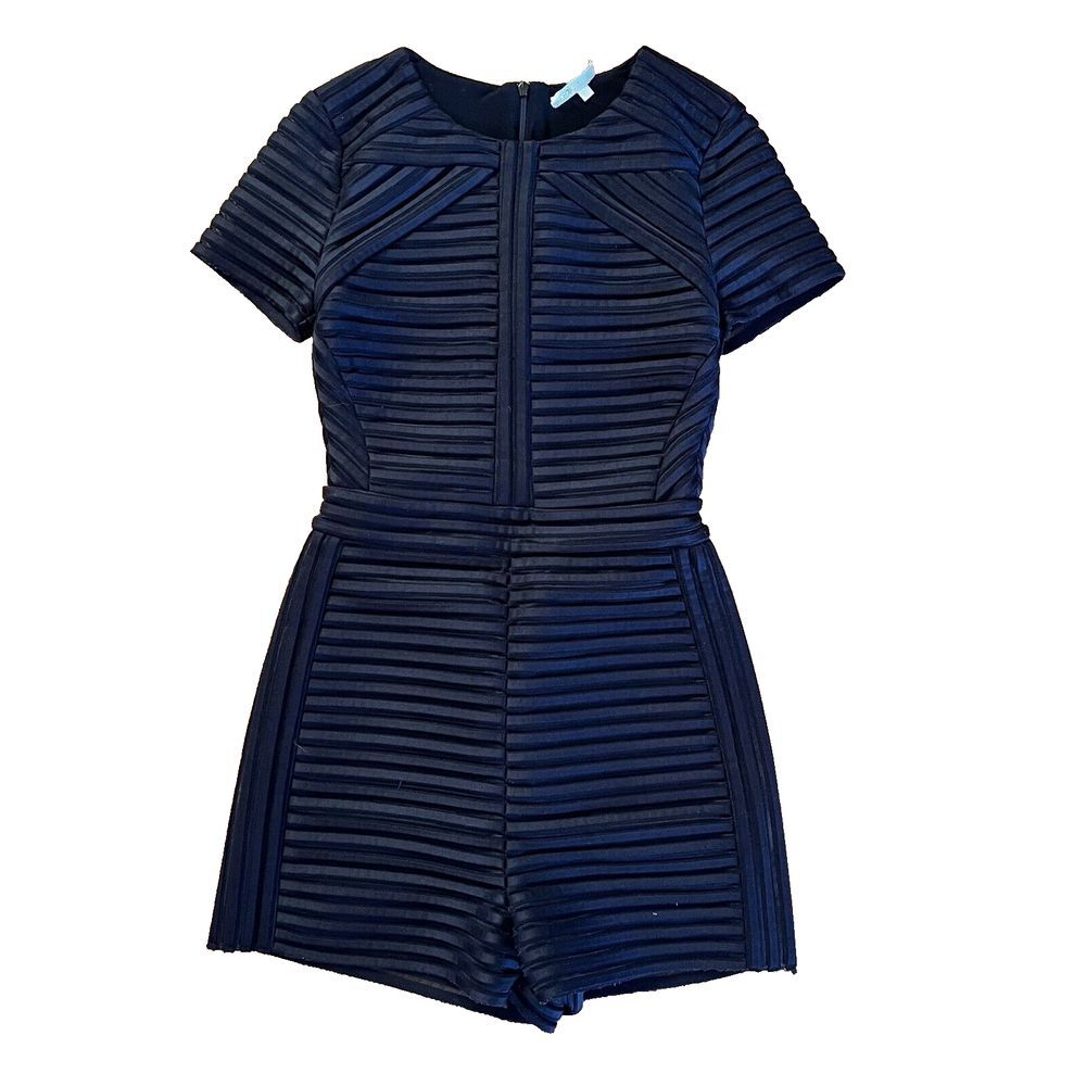 Maje Isiris Bandage Romper Women's Playsuit Black Size 36 Short Sleeve Jumpsuit